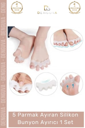 #ParmakKoruyucu Hallux Valgus Kemik Büyümesi Önleyen 5 Parmak Koruyucu Makara Silikon Bunyon Ayırıcı