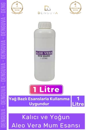 Yeni Kalıcı Yoğun Kaliteli Yağ Bazlı Tüm Ürünlerle Kullanıma Uygun Aloe Vera Mum Esansı 1 lt