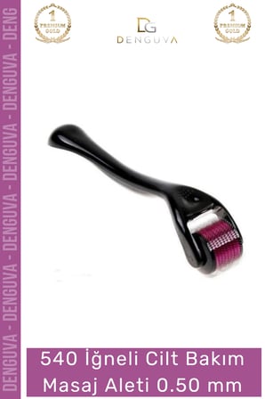 Derma Roller Titanyum Uçlu 540 İğneli Cilt Bakım Vücut Yenileme Masaj Aleti 050 mm