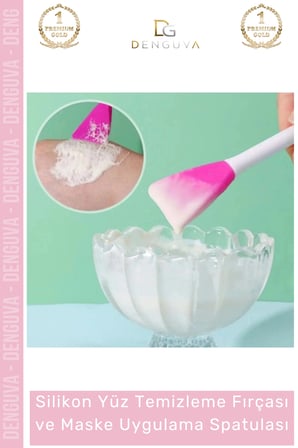 #MaskeSpatulası Fonksiyonlu Silikon Fırça Cilt Bakım Serum Krem Sürme Aparatı Esnek Maske Uygulama Spatulası