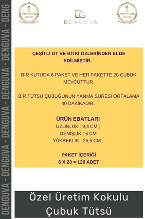 #EXCLUSİVE Çubuk Tütsü 6 x 20 Adet Dinginlik Veren Meditasyon Çakra Enerji Rahatlatıcı Kokulu