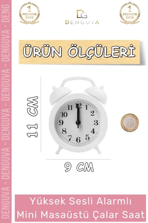 #ÇalarSaat Sessiz Akar Saniye Masaüstü Komodin Ofis Mutfak Salon Hediye Analog Dekoratif Çalar Saat