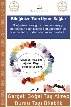 #Bileklik Doğal Taş Şifalı Ayarlanabilir Esnek Su Geçirmez Akrep Burçları Burç Unisex Bileklik