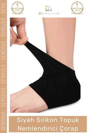 #NemlendiriciÇorap Siyah Silikon Ayak Bakım Çatlak Önleyici Onarıcı Ergonomik Topuk Nemlendirici Çorap