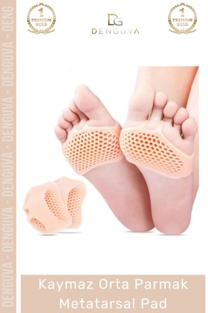 #ParmakPadi Ergonomik Hava Kanallı Kaymaz Topuklu Ayakkabı Ten Rengi Jel Orta Parmak Metatarsal Pad