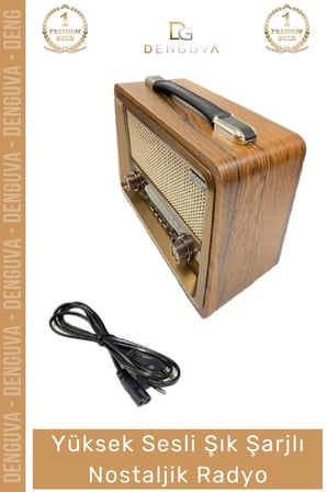 #Radyo Bluetooth USB SD AUX FM 5 Band Retro Büyük Boy Şarjlı Radyo Nostaljik Müzik Kutusu
