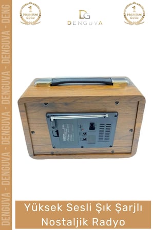 #Radyo Bluetooth USB SD AUX FM 5 Band Retro Büyük Boy Şarjlı Radyo Nostaljik Müzik Kutusu
