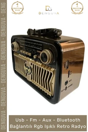 #Radyo Everton RT552 Bluetooth Nostalji Retro USB Güçlü Şarjlı Radyo Mp3 Player Müzik Kutusu