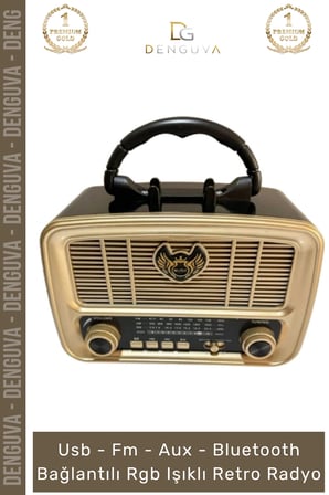#Radyo Everton RT554 Bluetooth Nostalji FM USB Kart Girişli Taşınabilir Mp3 Player Müzik Kutusu