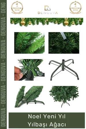 #NoelPaketi Lüks Yılbaşı Çam Ağacı Sık Dallı Kaliteli Ev Ofis Dekorasyon Noel Paketi 110 Cm 110 Dal