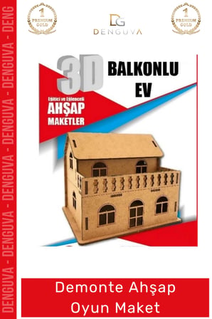 #Oyuncak Eğitici Eğlenceli 3mm Ham MDF Boyanabilir 3D Sök Tak Puzzle Demonte Ahşap Oyun Maket