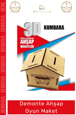 #Oyuncak Eğitici Eğlenceli Lazer Kesim 3mm MDF Boyanabilir 3D Puzzle Demonte Ahşap Oyun Maket