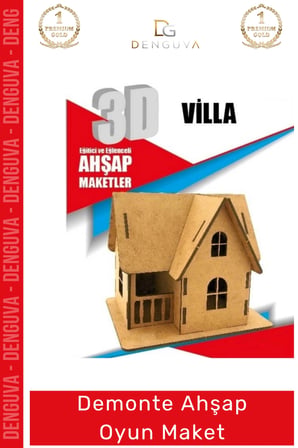 #Oyuncak Naturel Lazer Kesim 3mm MDF Boyanabilir Eğitici Eğlenceli 3D Puzzle Demonte Ahşap Oyun Maket