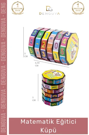 #SayıKüpü Eğitici Zeka Geliştirici Sayısal İşlem Plastik Sağlam Kaliteli Renkli Temel Matematik Küpü