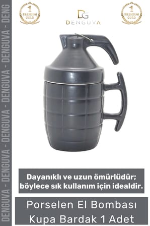 #KupaBardak Porselen Tasarım Isı Korumalı Şık Dekoratif Hediye Pratik Leke Tutmaz El Bombası Kupa