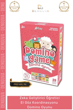 #Domino Öğretici Zeka Geliştirici Çocuk Oyun Seti Strateji 28 Parça Domino Oyunu
