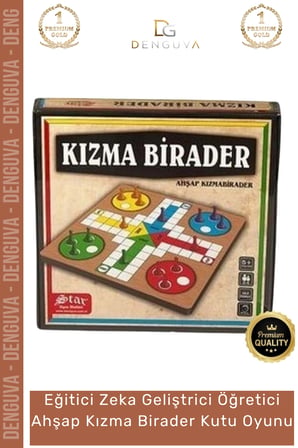 #KızmaBirader Eğitici Doğal Dayanıklı Zihinsel Gelişim Destekli Partisi Ahşap Kızma Birader Kutu Oyunu