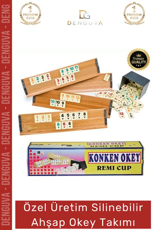 #OkeyTakımı Kir Tutmaz Çizilmeye Dayanıklı Silinebilir Doğal Konken Ahşap Okey Takımı