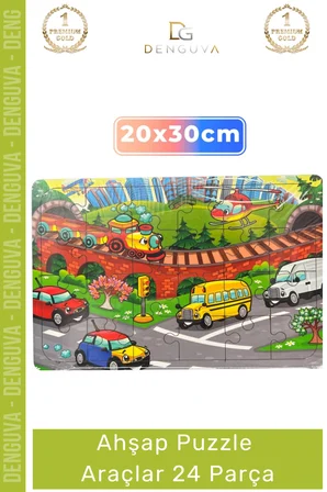 #Puzzle Eğitici Öğretici Oyuncak Seti El Göz Koordinasyonu Yerli Ahşap Puzzle Araçlar 24 Parça