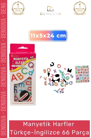 #Harfler Manyetik Alfabe Mıknatıslı Eğitici Harf Seti Buzdolabı Yazı Tahtası Türkçe İngilizce 66 Parça