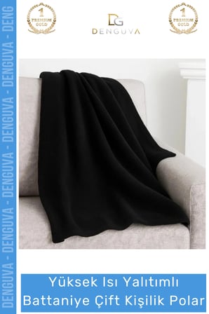 #Polar 180x210 cm Yumuşak Kaliteli Sıcak Tutan Kışlık Termal Lüks Battaniye Çift Kişilik Polar