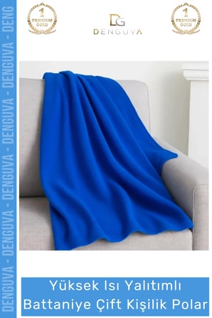 #Polar 180x210 cm Yumuşak Kaliteli Sıcak Tutan Kışlık Termal Lüks Battaniye Çift Kişilik Polar