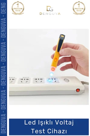 #VoltajCihazı LED Işıklı Sesli Uyarı Hassas Algılama Dijital Faz Kontrolü Temassız Voltaj Test Cihazı
