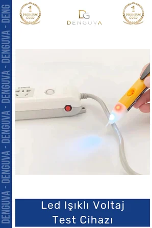 #VoltajCihazı LED Işıklı Sesli Uyarı Hassas Algılama Dijital Faz Kontrolü Temassız Voltaj Test Cihazı