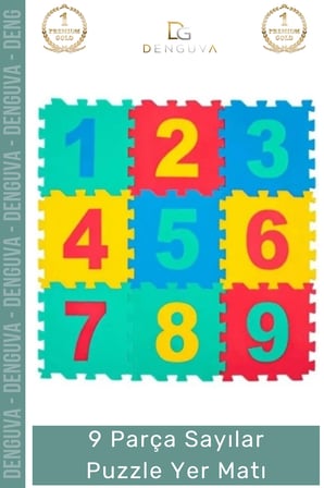 #Puzzle 9 Parça Eğitici Yumuşak Eva Rakamlı Çocuk Oyun Alanı Koruyucu Sayılar Puzzle Yer Matı