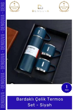 #Termos 500Ml Paslanmaz Çift Katmanlı Vakum Yalıtımlı Sızdırmaz Dayanıklı Bardaklı Çelik Termos