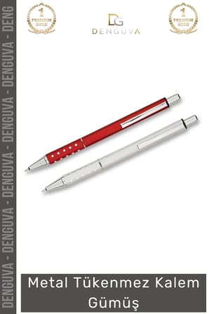 #Kalem Kurumsal Hediye Prestijli Şık Ergonomik Ofis İmza Kaliteli Metal Tükenmez Kalem Gümüş