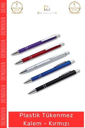 #Kalem Kaliteli Ergonomik Modern Tasarım Ofis Promosyon Dayanıklı Plastik Tükenmez Kalem Kırmızı