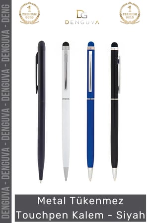 #Kalem Profesyonel Metal Gövde Şık Lüks Kaliteli Dokunmatik Ekranlar Tükenmez Touchpen Kalem Siyah