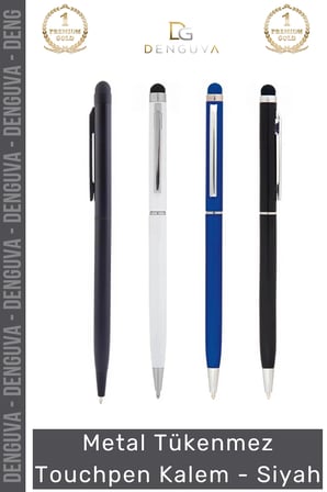 #Kalem Profesyonel Metal Gövde Şık Lüks Kaliteli Dokunmatik Ekranlar Tükenmez Touchpen Kalem Siyah
