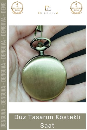 #Eskitme Metal Retro Vintage Kişiye Özel Baskılı Klasik Stil Düz Tasarım Köstekli Saat