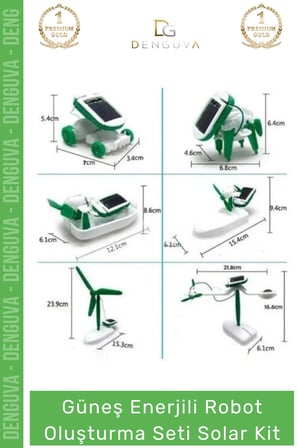 #Solarset Stem Eğitici Robotik Hobi Fen Set Güneş Enerjili Robot Oluşturma Seti Solar Kit 6 İn 1
