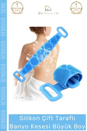 #BanyoKesesi Peeling Etkili Sırt Masajı Arındırıcı Dokulu Pratik Çift Taraflı Banyo Kesesi Büyük Boy
