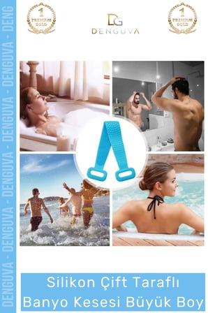 #BanyoKesesi Peeling Etkili Sırt Masajı Arındırıcı Dokulu Pratik Çift Taraflı Banyo Kesesi Büyük Boy