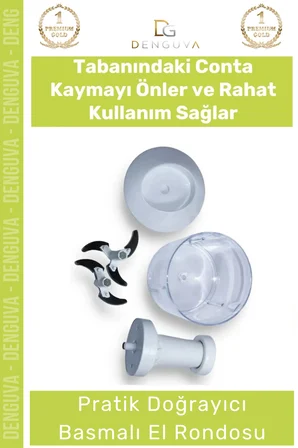 #ElRondosu Paslanmaz Çelik Bıçaklı Pratik El Rondosu Manuel Basmalı Sebze Meyve Soğan Doğrayıcı