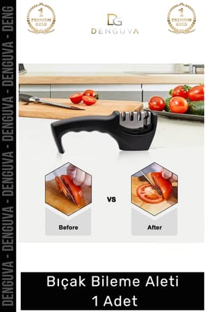 #BilemeAleti Profesyonel Mutfak Makası Bileyici 3 Açılı Elmas Uçlu Ergonomik Kolay Bıçak Bileme Aleti