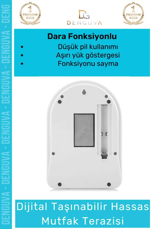 #Terazi 10kg Kapasite Dijital Lcd Ekranlı Sayma Fonksiyonlu Dara Modlu Hassas Mutfak Terazisi