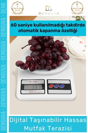 #Terazi 10kg Kapasite Dijital Lcd Ekranlı Sayma Fonksiyonlu Dara Modlu Hassas Mutfak Terazisi