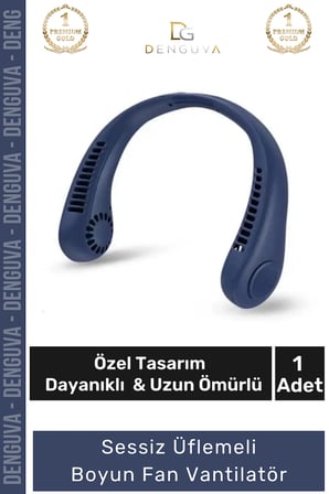 BoyunFanı Şarjlı Taşınabilir Mini USB Sessiz Fan Güçlü Motorlu Giyilebilir Şık Üflemeli Boyun Vantilatör