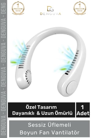 #BoyunFanı Güçlü Sessiz Şarj Edilebilir USB Giyilebilir Taşınabilir Mini Hava Üflemeli Boyun Vantilatörü