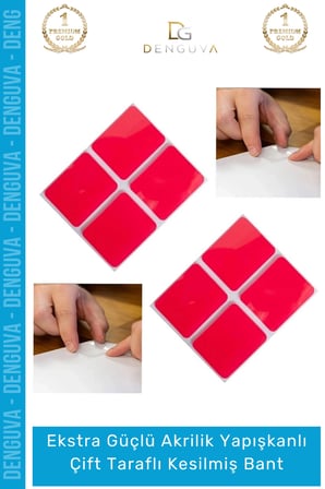 #Bant Profesyonel Güçlü Endüstriyel Montaj Sabitleme Çift Taraflı 25x30mm Asma Bant 12 Adet