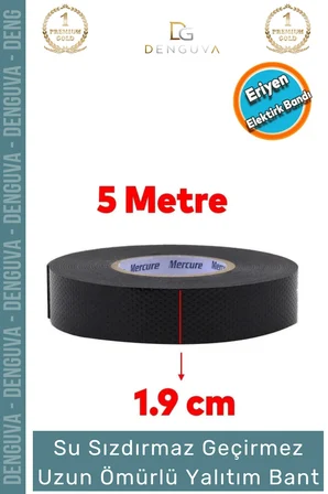 #YalıtımBandı Kendinden Eriyen EPR Bazlı Yüksek Voltaj 19mm 08mm 5 Metre Kauçuk Yalıtım Bandı - 3 Adet