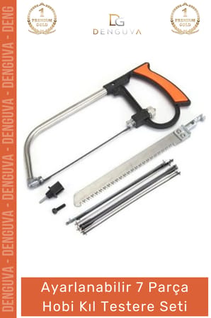 #Testere Ahşap Mdf Sunta Cam Kesme Desen Verme Hassas Metal Saplı 7 Parça Hobi Kıl Testere Seti