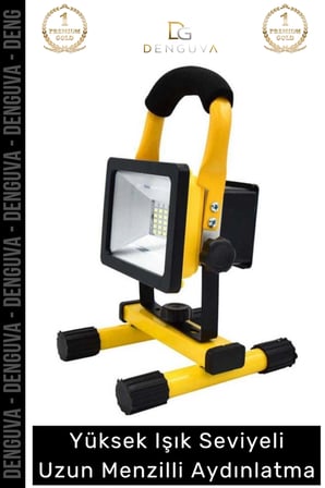 #Projektör 30W COB LED 2400 Lümen IP44 Su Geçirmez SOS Modlu Taşınabilir Kamp Şarjlı Spot Lamba Projektör