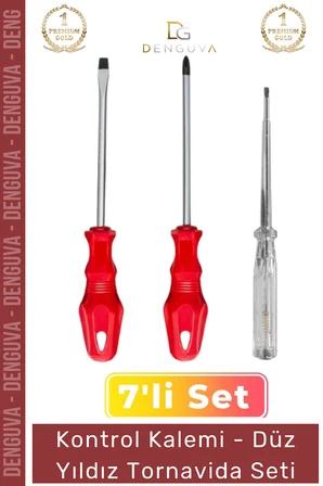 #Tornavida Kaliteli Dayanıklı Ergonomik Tamir Takımı Yıldız Kontrol Kalemi 3'lü Tornavida Seti