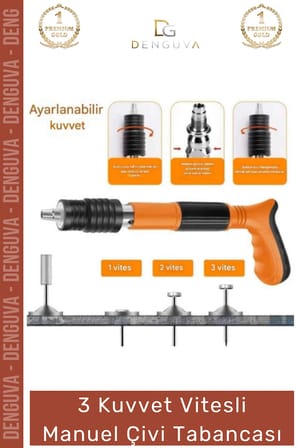 #ÇiviTabancası 3 Vitesli Beton Çelik Ahşap Uyumlu Profesyonel Güç Ayarlı Darbe Etkili Manuel Çivi Tabancası